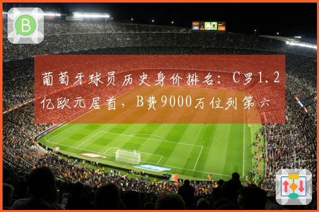 葡萄牙球员历史身价排名：C罗1.2亿欧元居首，B费9000万位列第六